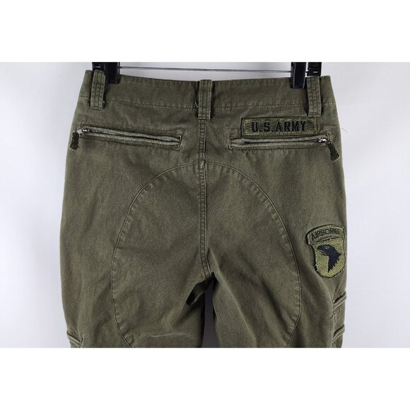 Free Knight Pants Mens 30 Cargo Tactical US Army Military Zipper Olive Green - Picture 10 of 13